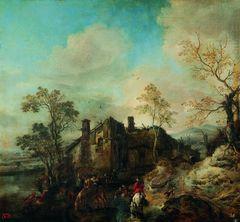 Cornelis van Dalem Landscape with Farmhouse oil painting picture